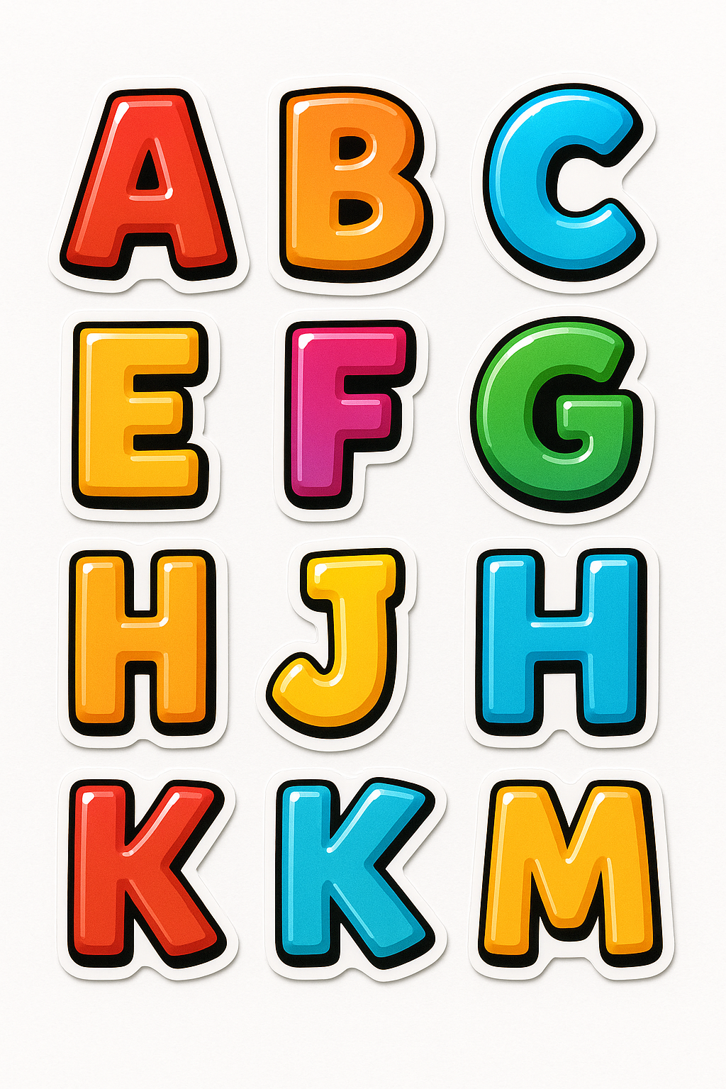 Numbers & Alphabets - Sticker Sheet v1